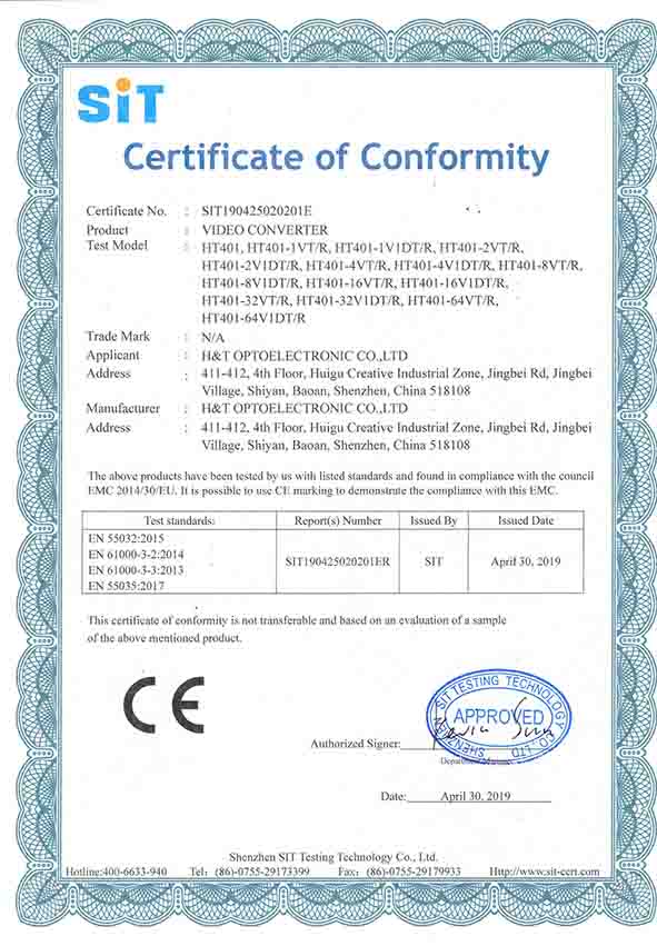 CE certificate for video converter CE certificate for video converter
